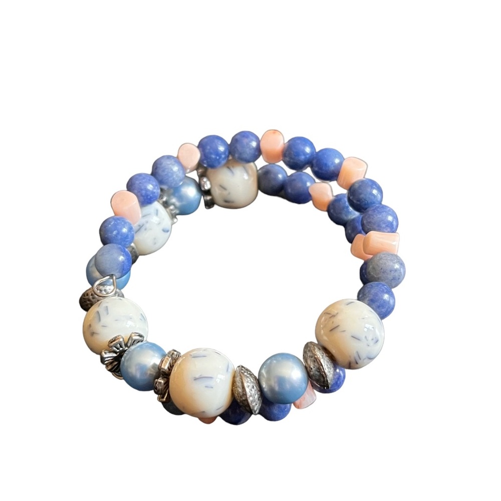 Porcelain gemstone bracelet handcrafted - Picture 1 of 4